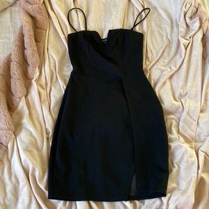 Black mini dress